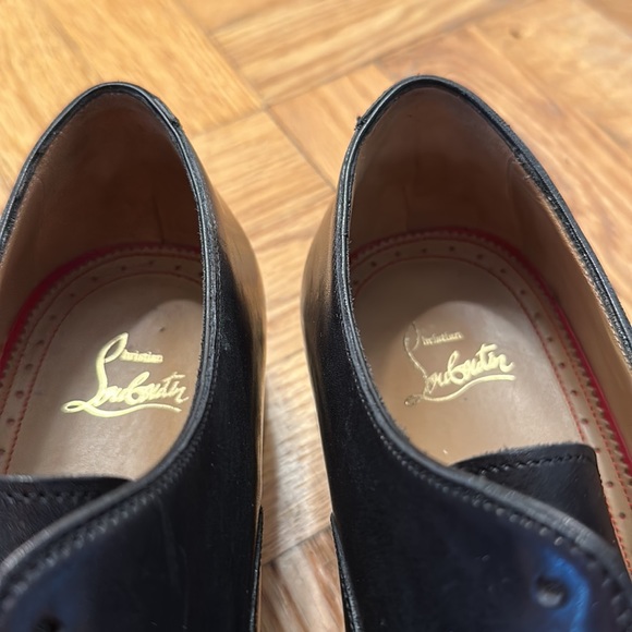 Christian Louboutin Black Oxford Lace Up Dress Shoes size 44 EUC - Picture 6 of 11